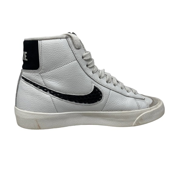 Nike Blazer Mid 77 Sneakers Womens 7 1/2 White Leather 01:J.10.3 - Picture 2 of 9